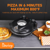 PSP005Cr Double Temperature Control Red Pizza Machine 1200W Portable Pizza Machine 12 inch Electric pizza oven 450¬∞C