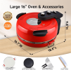PSQL25RB 1600W Portable Pizza Machine 16 inch Electric Pizza Oven 420 Pizza oven 4 minute Pizza Knob Control Control