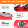 PSP005Cr Double Temperature Control Red Pizza Machine 1200W Portable Pizza Machine 12 inch Electric pizza oven 450¬∞C