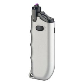 USB Plasma Rechargeable Lighter with Adjustable Telescopic Neck, Flame Free, 10 second auto off (Color: Silvery)