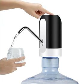 Water Bottle Electric Automatic Universal Dispenser 5 Gallon USB Water Dispenser Automatic Drinking Water Bottle Electric Water Bottle Pump (Color: Black)