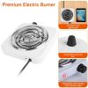 1000W Electric Single Burner Portable Coil Heating Hot Plate Stove Countertop RV Hotplate with Non-Slip Rubber Feet