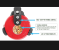 PSQL25RB 1600W Portable Pizza Machine 16 inch Electric Pizza Oven 420 Pizza oven 4 minute Pizza Knob Control Control
