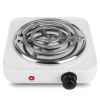 1000W Electric Single Burner Portable Coil Heating Hot Plate Stove Countertop RV Hotplate with Non-Slip Rubber Feet