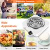 1000W Electric Single Burner Portable Coil Heating Hot Plate Stove Countertop RV Hotplate with Non-Slip Rubber Feet