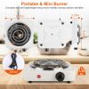 1000W Electric Single Burner Portable Coil Heating Hot Plate Stove Countertop RV Hotplate with Non-Slip Rubber Feet